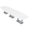 Skutchi Designs 45 in W, 166 in L, 29 in H, Engineered Wood Top, White HAR-ABOT-46X168-DOU-XD09 - alternate 1